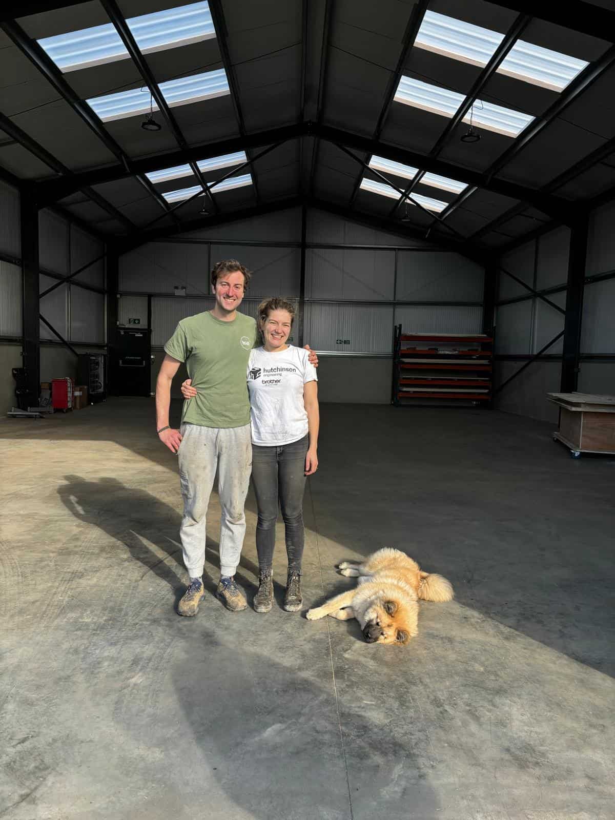 Chris and Heather of Onyx Vans with an early build in the West Sussex workshop