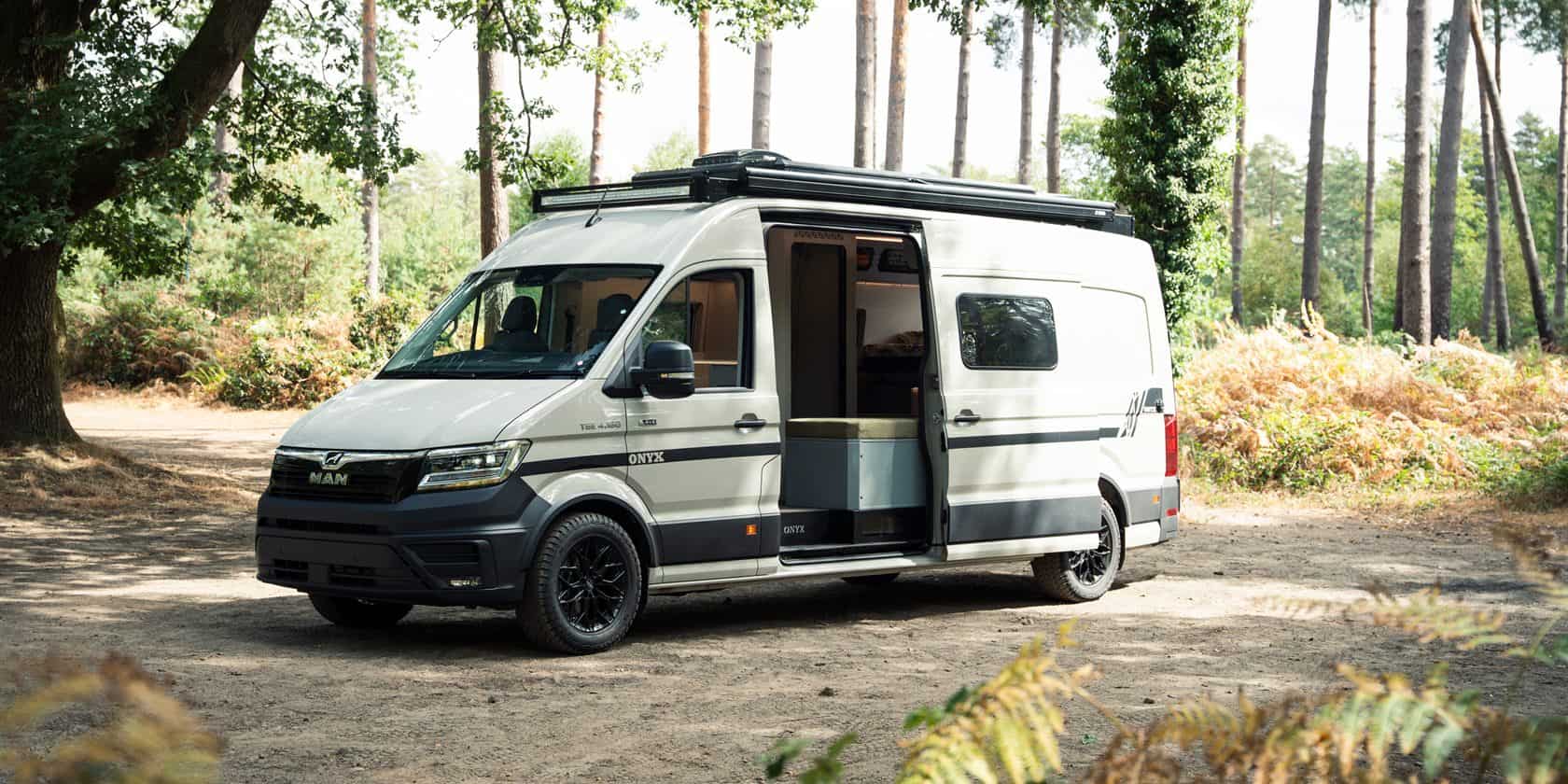 The Onyx Arête LWB two-berth campervan, side view