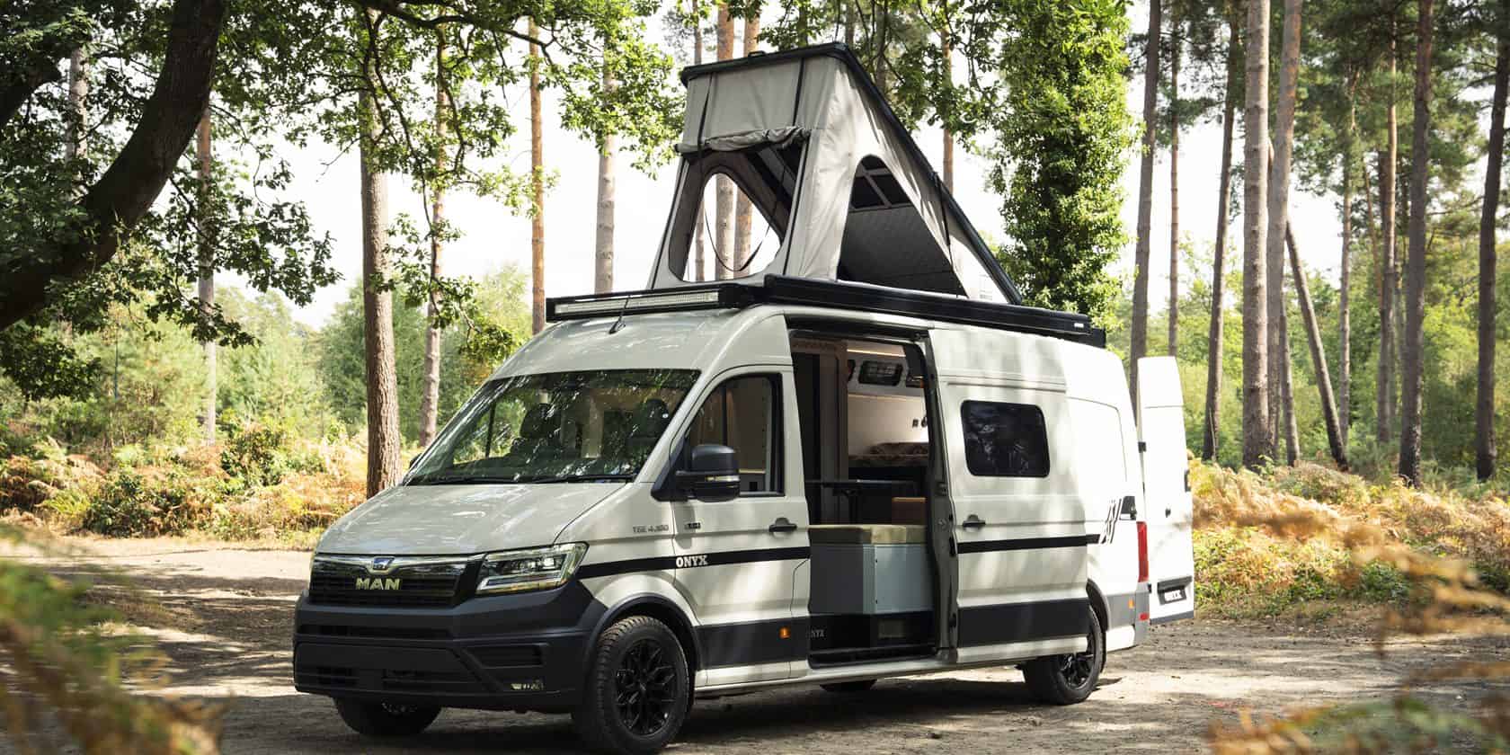 The Onyx Mesa LWB family campervan, side view
