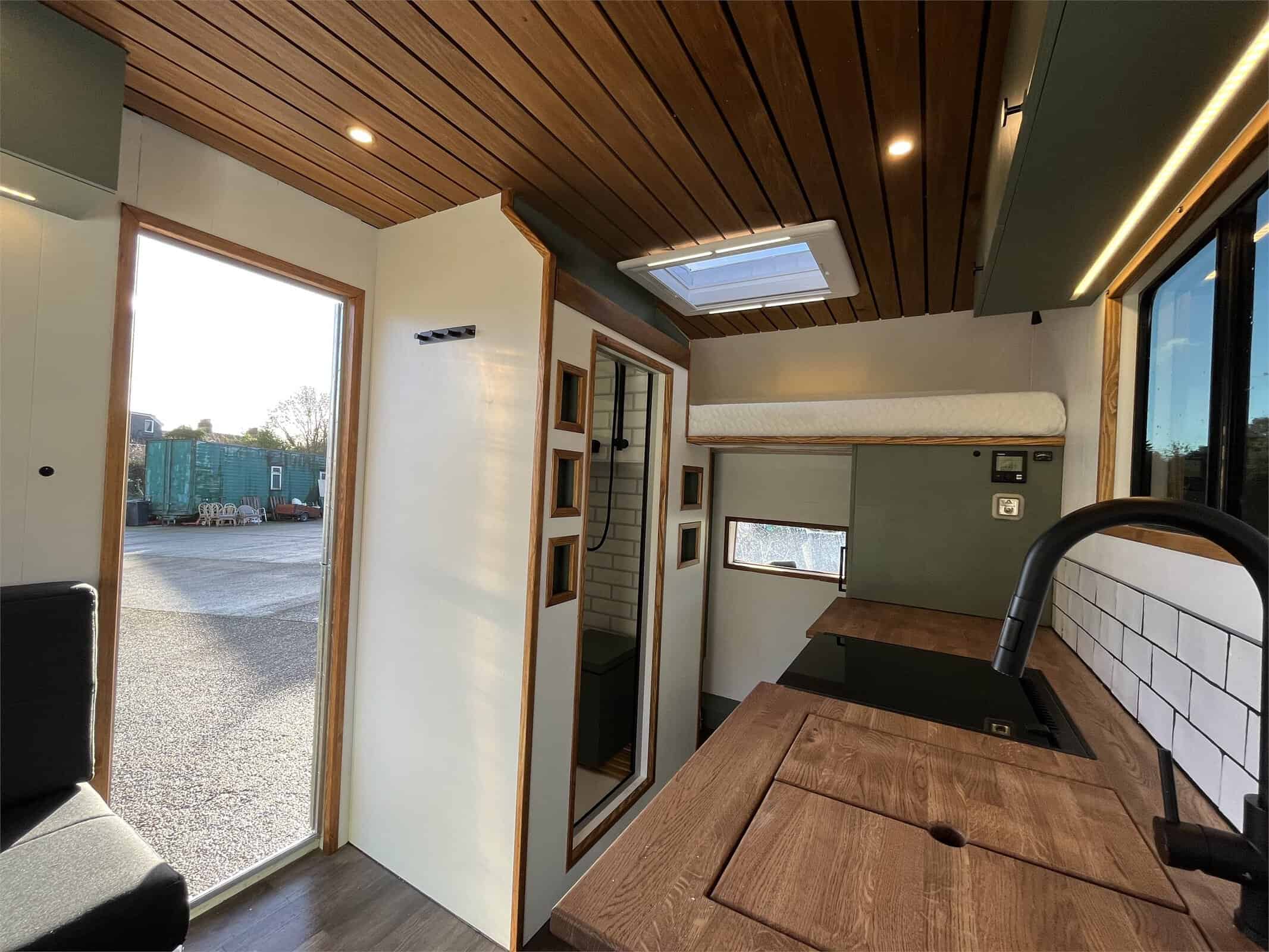 Luton conversion shower room and external door